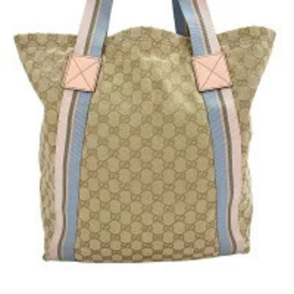 Gucci Tote Canvas Beige Bag GG Cream Tan Cream